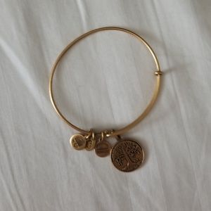 Alex and Ani Tree of Life bangle bracelet goldtone